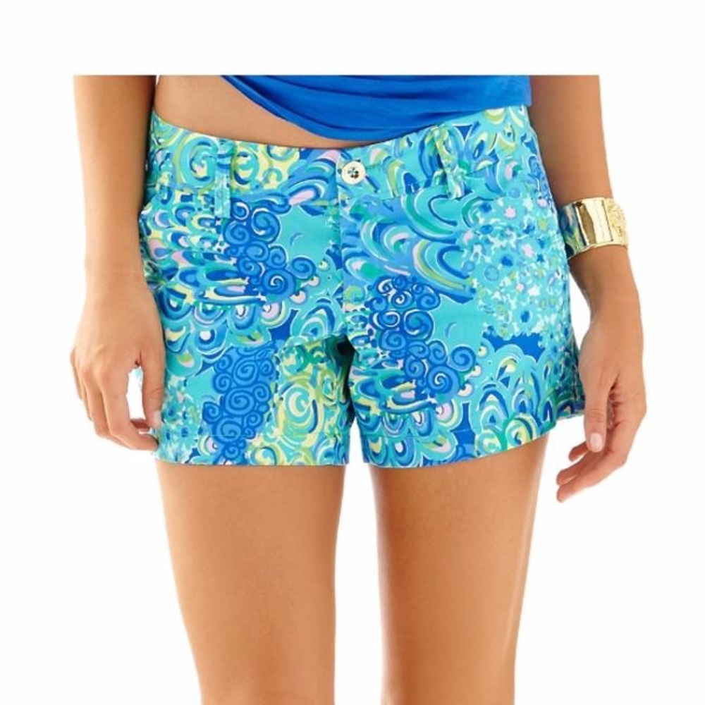 Lilly Pulitzer Callahan Shorts Lilly’s Lagoon size 00 - Picture 1 of 6